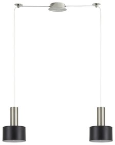 Φωτιστικό Οροφής  SE21-NM-4-NM2-MS1 ADEPT TUBE Nickel Matt Pendant Black Metal Shade+ - 51W - 100W - 77-8452