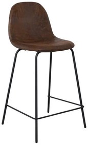 Σκαμπό Μπαρ Celina  Brown ΕΜ901,9 47x51x77/106cm Σετ 4τμχ Metal, Leather