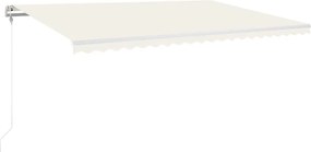 vidaXL Τέντα Συρόμενη Αυτόματη Κρεμ 500 x 300 εκ.