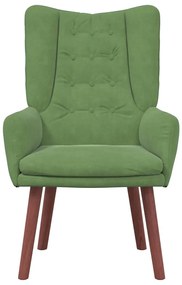 vidaXL Πολυθρόνα Ανοιχτό Πράσινο 63 x 67 x 94 εκ. Βελούδο