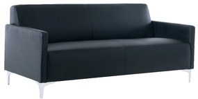 Καναπές Τριθέσιος STYLE PU Μαύρο 164x71x72cm