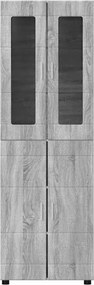 vidaXL Highboard FLORIN 60 x 35 x 182 εκ. Γκρίζο Σονομα