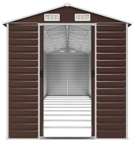 vidaXL Αποθήκη Κήπου Καφέ 191x895x198 εκ. Γαλβανισμένο Ατσάλι
