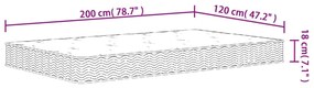 ΣΤΡΩΜΑ ΜΕ BONNELL SPRINGS ΜΕΣΑΙΑ ΣΚΛΗΡΟΤΗΤΑ 120 X 200 ΕΚ. 3206410