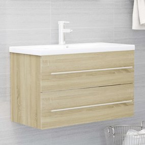 vidaXL Ντουλάπι Νιπτήρα Sonoma Δρυς 80 x 38,5 x 48 εκ. από Μοριοσανίδα