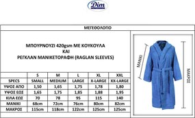 Μπουρνούζι Dimcol 3010 Μπλε