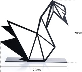 Διακοσμητικό Χώρου Μαύρο SWAN 20x15x20