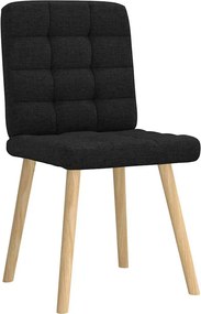 vidaXL Καρέκλες Τραπεζαρίας 6 τεμ. Μαύρες Υφασμάτινες