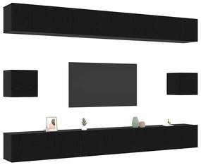 vidaXL Σετ επίπλου τηλεόρασης 8 pcs Μαύρη δρυς 100 x 30 x 30 cm