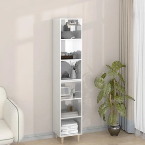 vidaXL Ντουλάπι Γυαλιστερό Λευκό 34,5x32,5x180 εκ. Επεξεργασμένο Ξύλο