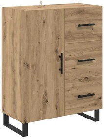 vidaXL Highboard με συρτάρι 2 pcs Artisan Oak Σύνθετο Ξύλο και Γυαλί