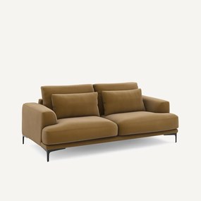 Τριθέσιος καναπές από λινό βελούδο, Marsile