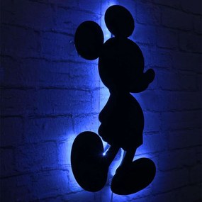 Διακοσμητικό Τοίχου Με Φως Led Mickey Mouse 395NGR1898 32x50cm Blue-Black Wallity Mdf