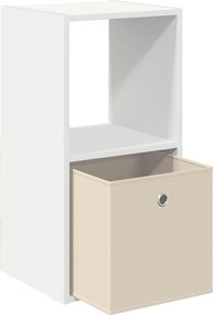 vidaXL Κομοδίνο 2 τμχ. Λευκό 35 x 32 x 68,5 εκ Επεξεργασμένο Ξύλο