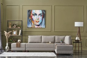 Corner Sofa-Bed Fly Right - Cream Cream