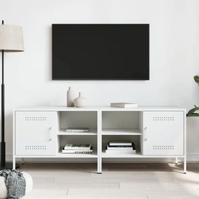 Έπιπλα Τηλεόρασης 2 τεμ. Λευκό 68x39x50,5 εκ. από Χάλυβα - Λευκό