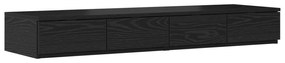 vidaXL Κομοδίνα Μαύρα 120x36.5x16.5 εκ Επεξεργασμένο Ξύλο
