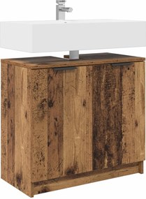 vidaXL Ντουλάπι Μπάνιου Παλιό Ξύλο 64,5 x 33,5 x 59 εκ.