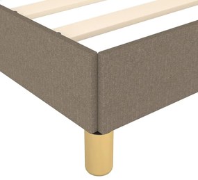 vidaXL Σκελετός Κρεβατιού Χωρίς Στρώμα Taupe 120x200 εκ. Υφασμάτινο