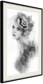 Αφίσα - Mysterious Lady - 20x30 - Μαύρο - Με πασπαρτού