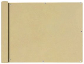 Διαχωριστικό Βεράντας Μπεζ 90 x 400 εκ. από Ύφασμα Oxford - Μπεζ