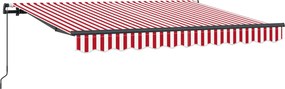 vidaXL Αναδιπλούμενη τέντα Κόκκινο 250 x 200 cm ύφασμα