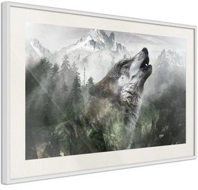 Αφίσα - Wolf's Territory - 45x30 - Μαύρο - Με πασπαρτού