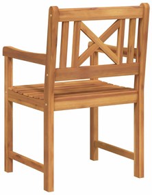 vidaXL Εξωτερικός πάγκος 4 pcs Φυσικό 56 x 55,5 x 90 εκ.
