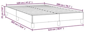 ΠΛΑΙΣΙΟ ΚΡΕΒΑΤΙΟΥ TAUPE 120X200 ΕΚ. ΥΦΑΣΜΑΤΙΝΟ 346708