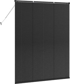 vidaXL Βενετσιάνικες Ρόδες Μαύρο 175 x 150 εκ Αλουμίνιο