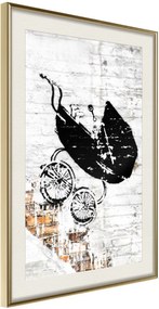 Αφίσα - Banksy: Baby Stroller - 40x60 - Χρυσό - Με πασπαρτού