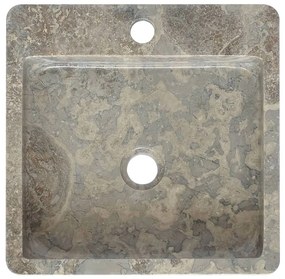 vidaXL Νιπτήρας Γκρι 40 x 40 x 12 εκ. Μαρμάρινος