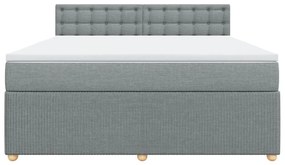 ΚΡΕΒΑΤΙ BOXSPRING ΜΕ ΣΤΡΩΜΑ ΑΝΟΙΧΤΟ ΓΚΡΙ 180X200 ΕΚ. ΥΦΑΣΜΑΤΙΝΟ 3287549