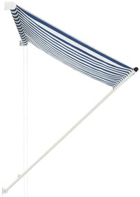 vidaXL Τέντα Συρόμενη Μπλε / Λευκό 150 x 150 εκ.