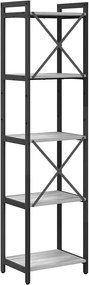 vidaXL Ράφι Βιβλίων 40 x 30 x 155 εκ Επεξεργασμένο Ξύλο Γκρι sonoma