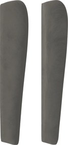 vidaXL Κρεβάτι Boxspring με Στρώμα Σκούρο Γκρι 100x200 εκ. Βελούδινο