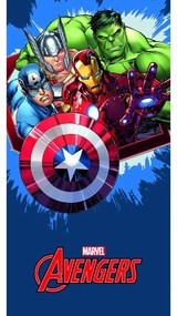 Borea Πετσέτα Θαλάσσης Βαμβακερή Βελούδινη Avengers 320gsm 70 x 140 cm Μπλε