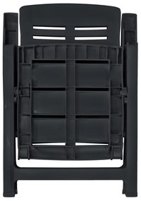 vidaXL Σετ Τραπεζαρίας Εξωτερικού Χώρου 9 Τεμαχίων Ανθρακί Πλαστικό