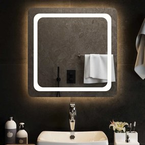vidaXL Καθρέφτης Μπάνιου με LED 60x60 εκ.
