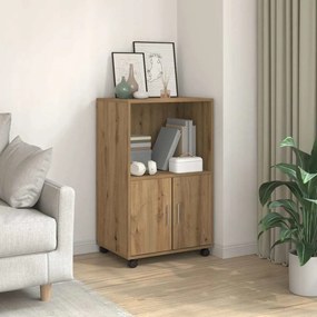 vidaXL Ντουλάπι Τροχήλατο Αρτισιανή Δρυς 55x40x91 εκ. από Επεξ. Ξύλο