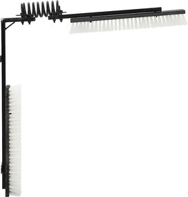 vidaXL Βούρτσες Βοοειδών Μαύρο και Λευκό 84 x 10 x 91 εκ. PVC