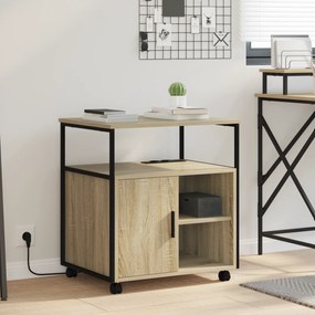 vidaXL Γραφείο Ντουλάπι με τροχούς Sonoma Δρυς 60 x 46 x 67 εκ.