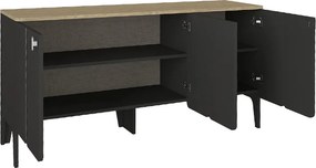 Μπουφές Pedro Megapap χρώμα ανθρακί - rota oak 150x45x75εκ.
