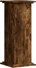 vidaXL Βάσεις Φυτών Καπνιστή Δρυς 33x33x80 εκ Επεξεργασμένο Ξύλο