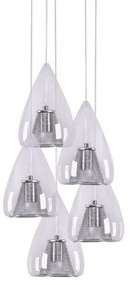 Φωτιστικό Οροφής 77-4397 SE 4289-05C Martin Chrome Homelighting Glass