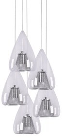 Φωτιστικό Οροφής 77-4397 SE 4289-05C Martin Chrome Homelighting Γυαλί