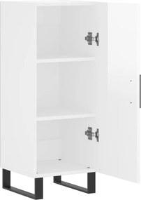 vidaXL Ντουλάπι Γυαλιστερό Λευκό 34,5x34x90 εκ. Επεξεργασμένο Ξύλο