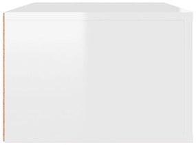 Κρεμαστό Ντουλάπι Γυαλ. Λευκό 80x36x25 εκ. Επεξεργασμένο Ξύλο - Λευκό