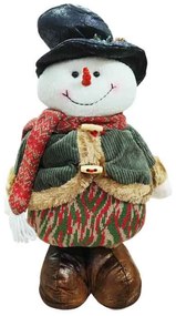 Διακοσμητικός Άγιος Βασίλης Υφασμάτινος με Ρυθμιζόμενο Ύψος 54–79cm - Fabric Santa Claus Decoration with Adjustable Height