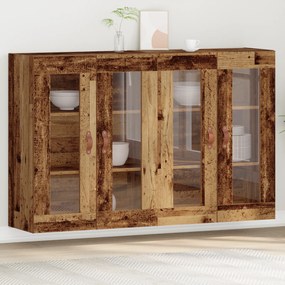 vidaXL Τοίχου Ντουλάπες 2 τεμ Παλιό Ξύλο 69.5x34x90 εκ. Επεξεργασμένο Ξύλο